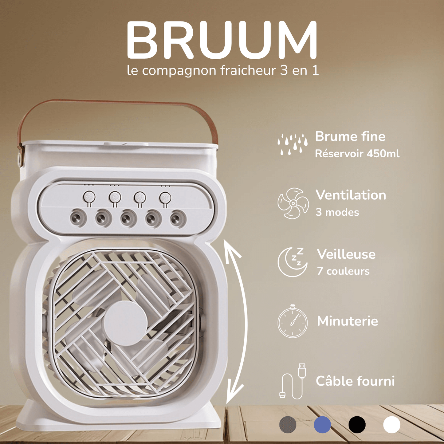 BRUUM, le compagnon fraicheur 3 en 1
